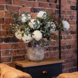 Lemon Pavilion Furniture and Decor Large Chrysanthemum Artificial Flower - L15 x W15 x H87 cm - White - thumbnail 7