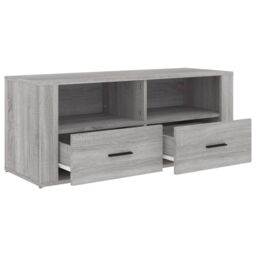 Berkfield Home TV Cabinet Grey Sonoma 100x35x40 cm Engineered Wood - Size: 100 x 35 x 40 cm - thumbnail 6