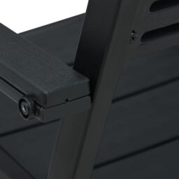 Berkfield Home Garden Chairs 4 pcs Black HDPE Wood Look - thumbnail 6