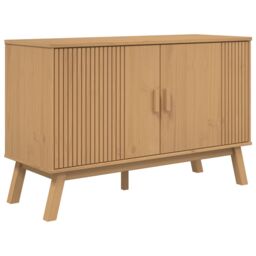 Berkfield Home Sideboard OLDEN Brown 114x43x73.5 cm Solid Wood Pine - thumbnail 2