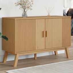 Berkfield Home Sideboard OLDEN Brown 114x43x73.5 cm Solid Wood Pine