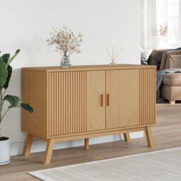 Berkfield Home Sideboard OLDEN Brown 114x43x73.5 cm Solid Wood Pine - thumbnail 3