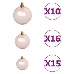 Berkfield Home Artificial Pre-lit Christmas Tree with Ball Set Green 210 cm - thumbnail 8