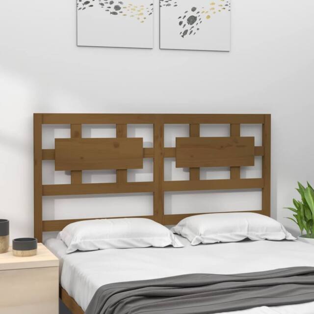 Berkfield Home Beautiful Bed Headboard Honey Brown 205.5x4x100 cm Solid Wood Pine - image 1