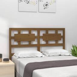 Berkfield Home Beautiful Bed Headboard Honey Brown 205.5x4x100 cm Solid Wood Pine - thumbnail 2