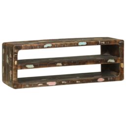 Berkfield Home TV Cabinet 100x32x36 cm Solid Wood Reclaimed in Brown - Size: 100 x 32 x 36 cm - thumbnail 7