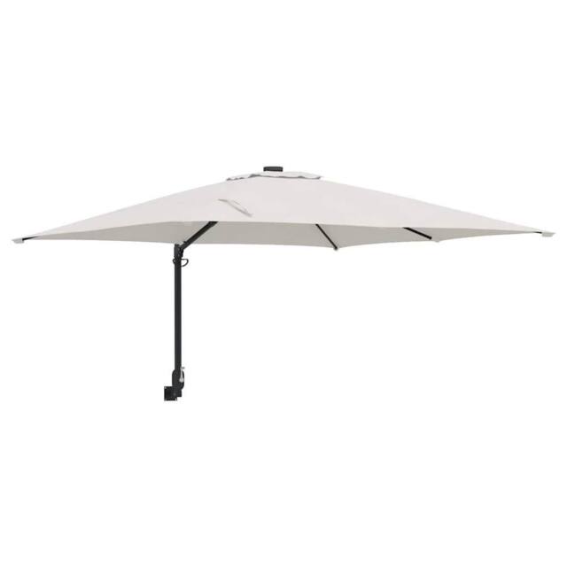 Berkfield Home Patio Umbrella Sand Polyester, Aluminium Large Foldable in Beige - image 1