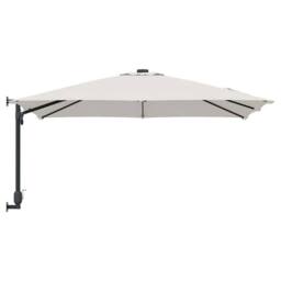 Berkfield Home Patio Umbrella Sand Polyester, Aluminium Large Foldable in Beige - thumbnail 5
