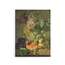 "Artery8 Brandt Still Life With Flowers & Fruit Canvas Wall Art Print in Green - Size: W18"" x H24""" - thumbnail 1