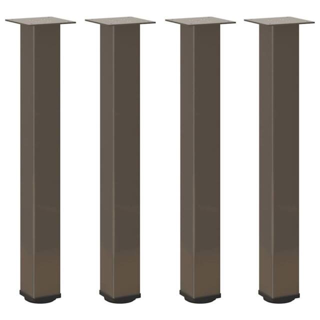 Berkfield Home Coffee Table Legs 4 pcs Natural Steel 72-74 cm Steel in Brown - image 1