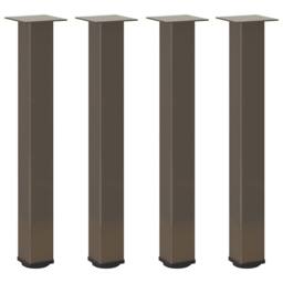 Berkfield Home Coffee Table Legs 4 pcs Natural Steel 72-74 cm Steel in Brown - thumbnail 1