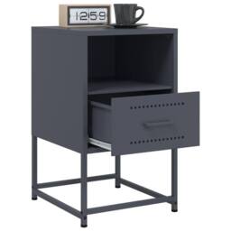 Berkfield Home Durable Bedside Cabinets 2 pcs Anthracite 36x39x60.5 cm Steel in Dark Grey - thumbnail 4