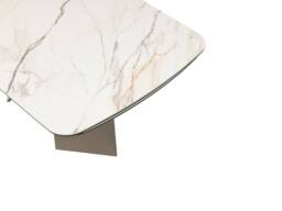 Vente-unique Extendable Dining Table for 6 To 10 People In Ceramic, Tempered Glass in Taupe - thumbnail 9