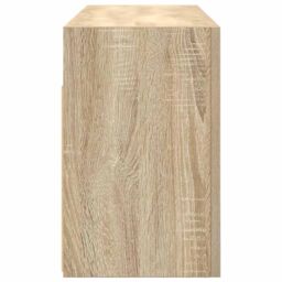 Berkfield Home Bathroom Wall Cabinet Sonoma Oak 80x25x40 cm Engineered Wood in Brown - Size: 80 x 25 x 40 cm - thumbnail 7