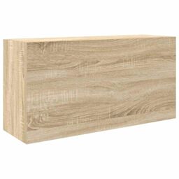 Berkfield Home Bathroom Wall Cabinet Sonoma Oak 80x25x40 cm Engineered Wood in Brown - Size: 80 x 25 x 40 cm - thumbnail 2