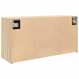 Berkfield Home Bathroom Wall Cabinet Sonoma Oak 80x25x40 cm Engineered Wood in Brown - Size: 80 x 25 x 40 cm - thumbnail 8