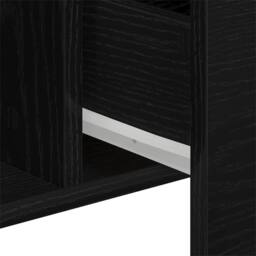 Berkfield Home Black Oak Sideboard - 100 x 36 x 60 cm - Made of Engineered Wood - thumbnail 9