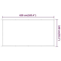 Berkfield Home Vertical Awning Light Green 140x420 cm Oxford Fabric - thumbnail 5