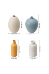 Living and Home Set of 4 Ceramic Vases for Home Decor - thumbnail 8