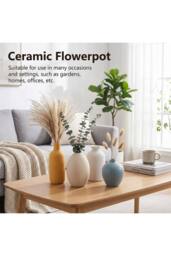 Living and Home Set of 4 Ceramic Vases for Home Decor - thumbnail 5