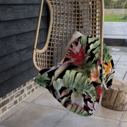 Benjamin Tate Design Tropical Flowers & Plant Leaves Blanket in Natural - Size: 120 cm x 150 cm - thumbnail 4