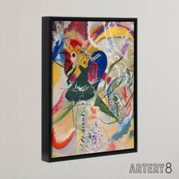 "Artery8 Improvisation 35 Colourful Abstract Kandinsky Framed Canvas Wall Art - Size: W12"" x H16""" - thumbnail 2