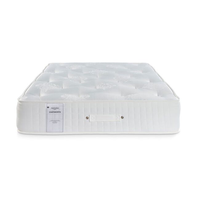 Rest Relax Chatsworth 1000 Lux Pocket Sprung Tufted Mattress in White - Size: Double - image 1