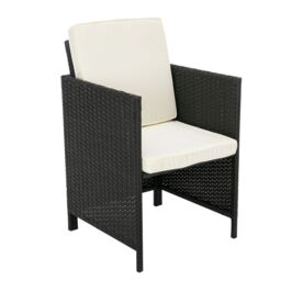 MCC Direct Rattan Garden Furniture Table & Chair set Cuba in Black - thumbnail 4