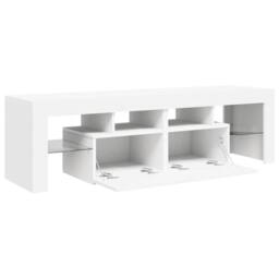 Berkfield Home TV Cabinet with LED Lights White 140x36.5x40 cm - thumbnail 9