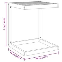 Berkfield Home C Table 42x40x50 cm Solid Wood Acacia in Brown - Size: 42 x 40 x 50 cm - thumbnail 9