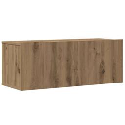 Berkfield Home 4 Piece TV Cabinet Set Wall-mounted Artisan Oak Engineered Wood in Brown - thumbnail 4