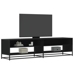 Berkfield Home TV Cabinet Black 180.5x40x46 cm Engineered Wood - thumbnail 1