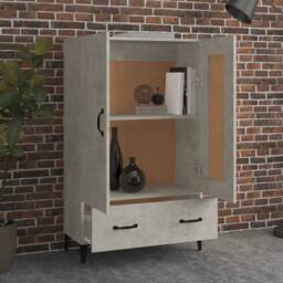 Berkfield Home Highboard Concrete Grey 70x31x115 cm Engineered Wood - Size: 70 x 31 x 115 cm - thumbnail 1