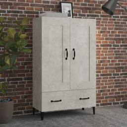 Berkfield Home Highboard Concrete Grey 70x31x115 cm Engineered Wood - Size: 70 x 31 x 115 cm - thumbnail 2
