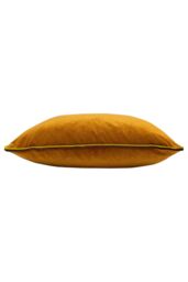 Furn Gemini Soft Velvet Double Piped Reversible Cushion in Orange - Size: 50 cm x 50 cm - thumbnail 3