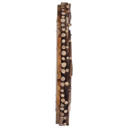 Berkfield Home Wall Mirror 60 cm Teak Round in Brown