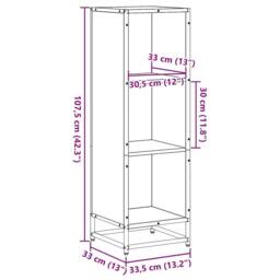 Berkfield Home Modern Book Cabinet Grey Sonoma 33.5x33x107.5 cm Engineered Wood - thumbnail 9