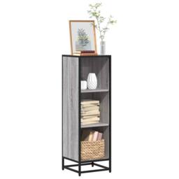 Berkfield Home Modern Book Cabinet Grey Sonoma 33.5x33x107.5 cm Engineered Wood - thumbnail 2