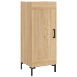 Berkfield Home Highboard Sonoma Oak 34.5x34x180 cm Engineered Wood in Brown - thumbnail 5