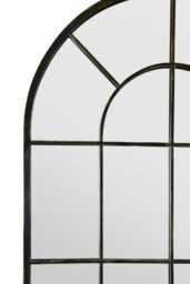 "MirrorOutlet Antique Black Framed Arched Window Garden Mirror 71""x33.5"" 180x85CM - Size: 1 Pack" - thumbnail 4