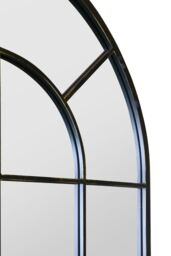 "MirrorOutlet Antique Black Framed Arched Window Garden Mirror 71""x33.5"" 180x85CM - Size: 1 Pack" - thumbnail 6