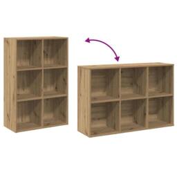 Berkfield Home Book Cabinet/Sideboard Artisan Oak 66x30x98 cm Engineered Wood in Brown - Size: 66 x 30 x 98 cm - thumbnail 8