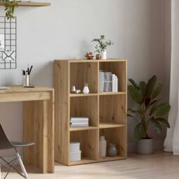 Berkfield Home Book Cabinet/Sideboard Artisan Oak 66x30x98 cm Engineered Wood in Brown - Size: 66 x 30 x 98 cm - thumbnail 2
