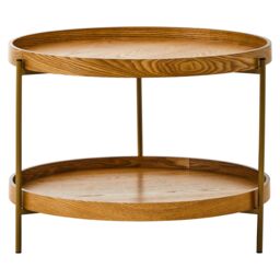 Orsina Industrial Design Two Tier Side Table, Versatile Design Bedroom Table, Everyday Use Side Table For Lounge in Natural