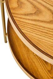 Orsina Industrial Design Two Tier Side Table, Versatile Design Bedroom Table, Everyday Use Side Table For Lounge in Natural - thumbnail 3