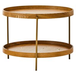 Orsina Industrial Design Two Tier Side Table, Versatile Design Bedroom Table, Everyday Use Side Table For Lounge in Natural - thumbnail 4