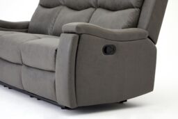 Home Detail Collins Air Leather 3 Seater Recliner Sofa in Grey - thumbnail 4
