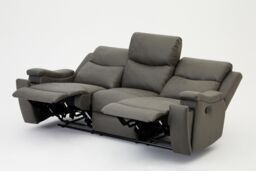 Home Detail Collins Air Leather 3 Seater Recliner Sofa in Grey - thumbnail 3