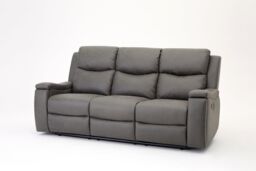 Home Detail Collins Air Leather 3 Seater Recliner Sofa in Grey - thumbnail 1