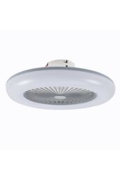 Living and Home Round Acrylic Ceiling Fan with LED Light in Grey - thumbnail 6